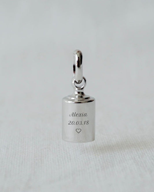 Pendentif Mon Petit Poids homme argenté rhodié - Mon Petit Poids