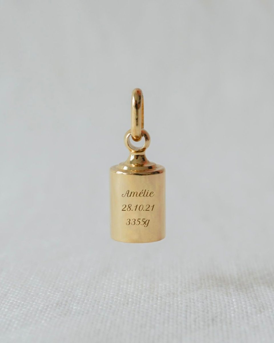 Pendentif Mon Petit Poids homme plaqué or jaune - Mon Petit Poids