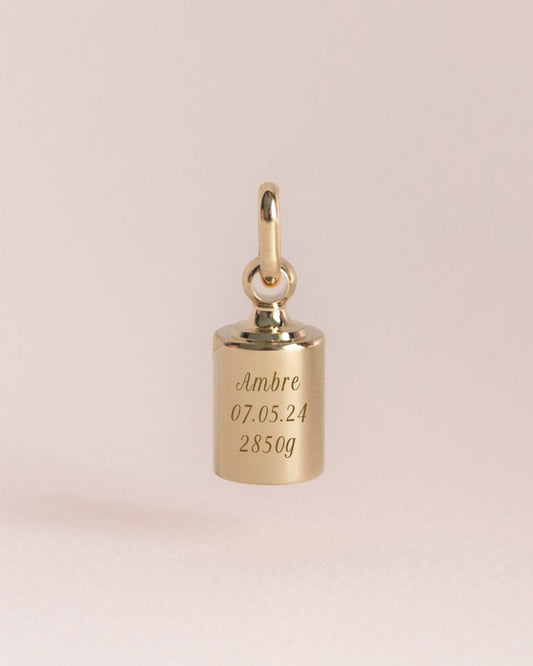 Pendentif Mon Petit Poids plaqué or jaune - Mon Petit Poids
