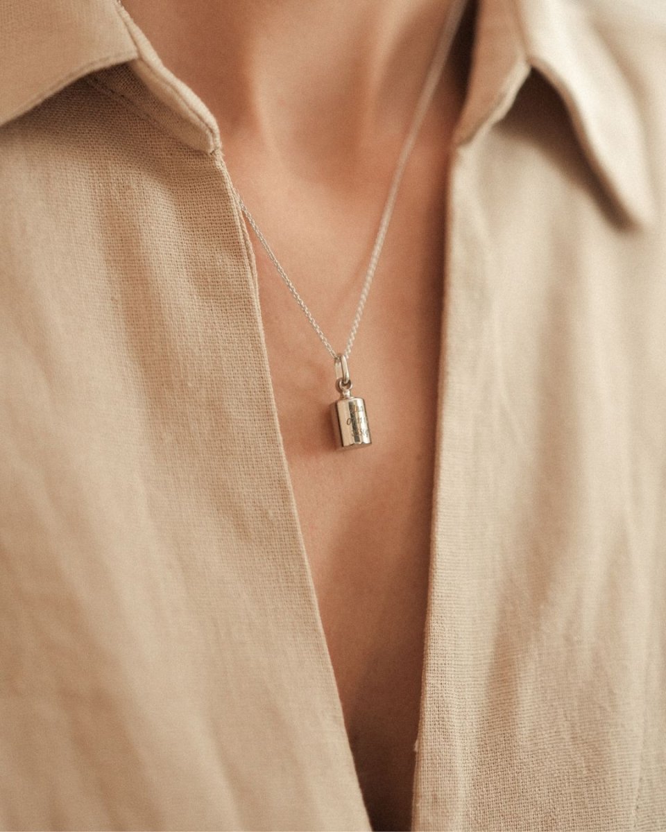 Pendentif Mon Petit Secret argenté rhodié - Mon Petit Poids