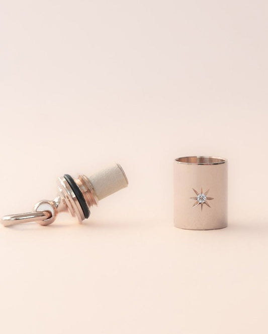 Pendentif Mon Petit Secret étoilé plaqué or rose - Mon Petit Poids