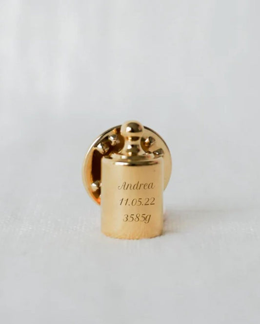 Pin's Mon Petit Poids doré or jaune - Mon Petit Poids