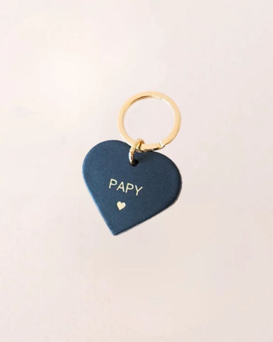 Porte-clés bleu marine - Papy - Mon Petit Poids
