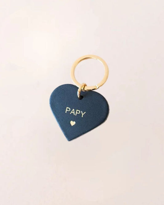 Porte-clés bleu marine - Papy - Mon Petit Poids