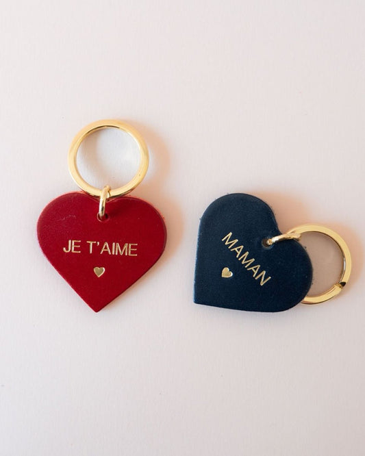 Porte - clés coeur rouge Je t'aime ♥ - Mon Petit Poids