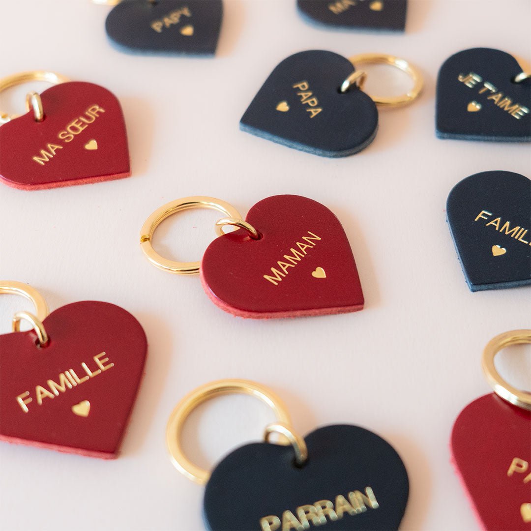 Porte - clés coeur rouge Maman ♥ - Mon Petit Poids